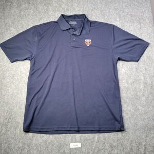 Twins Baseball Polo 2XL Stitches Blue Logo White Red‎